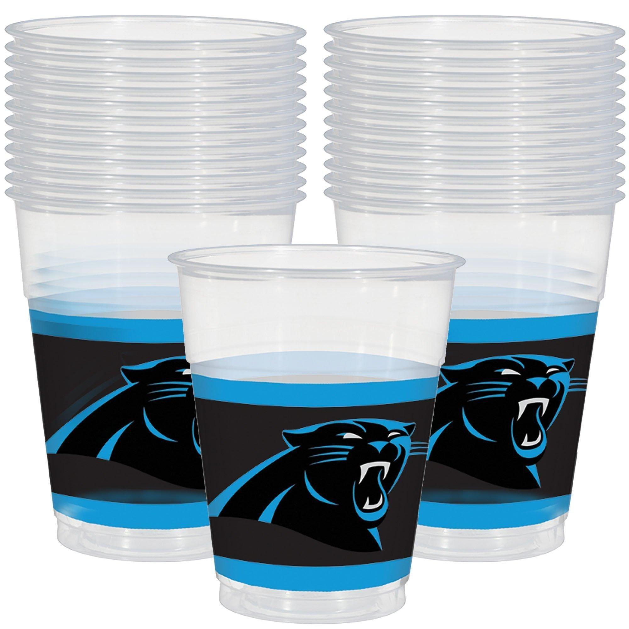 Carolina Panthers Party Supplies Pack for 18 Guests - Kit Includes Plates, Napkins, Table Cover, Cups, Cutlery, Serving Bowl, Banner Decoration & Centerpiece